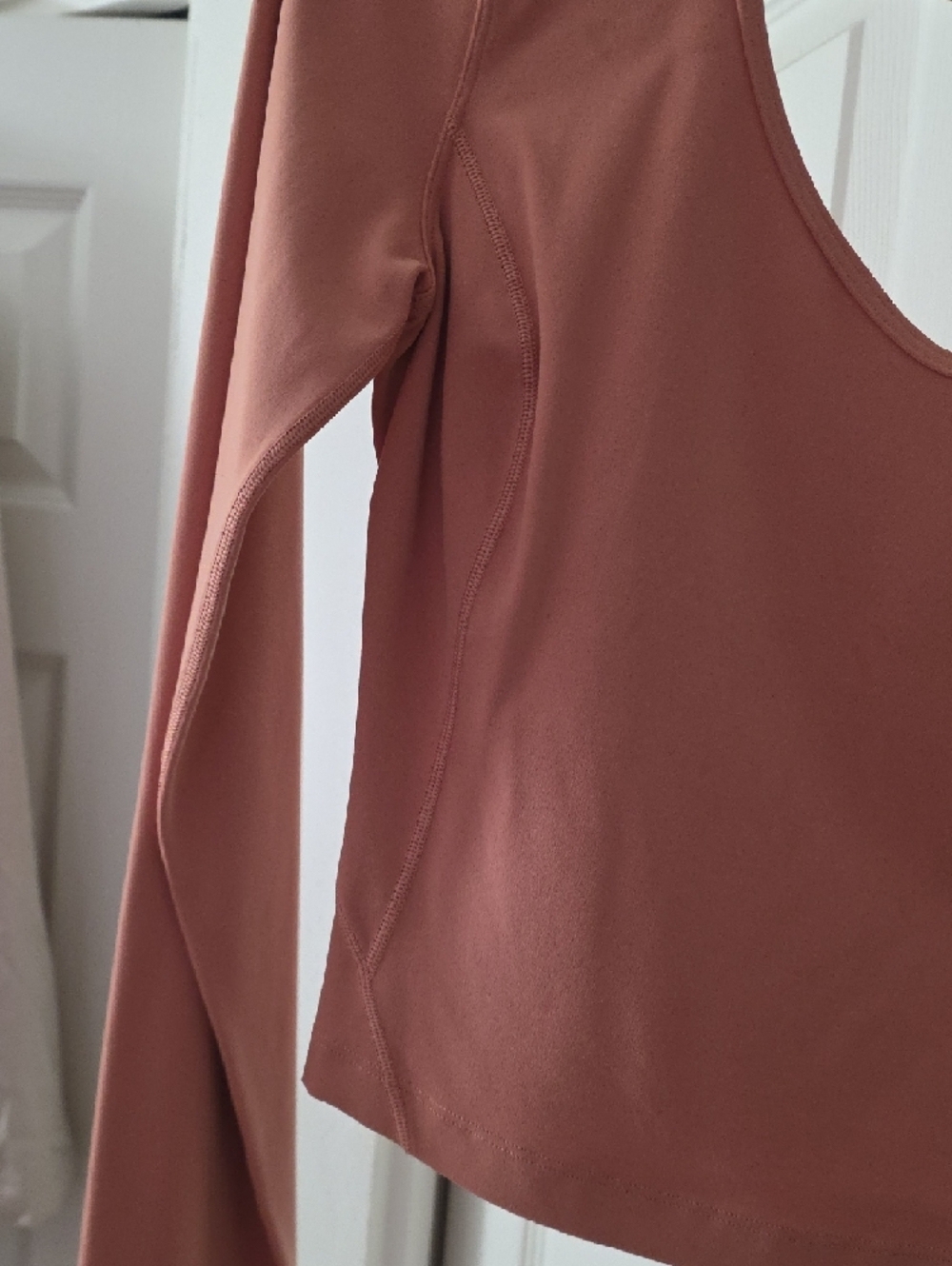 lululemon athletica V-Neck Long Sleeve Crop Top - Dusty Rose Blush - Picture 6 of 11